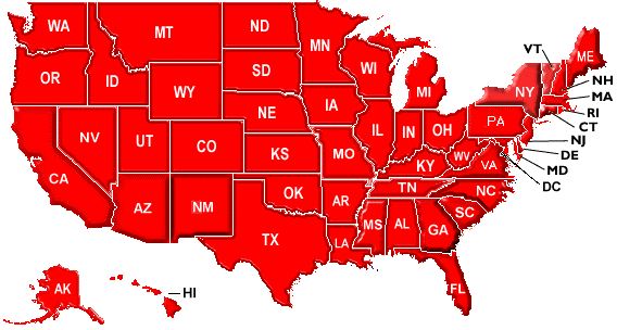 Map of the United States